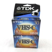 TDK VHS-C VHSC HG Ultimate Camcorder Video Cassette Tapes Pack of 4 SEALED - £12.65 GBP