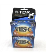 TDK VHS-C VHSC HG Ultimate Camcorder Video Cassette Tapes Pack of 4 SEALED - £12.69 GBP