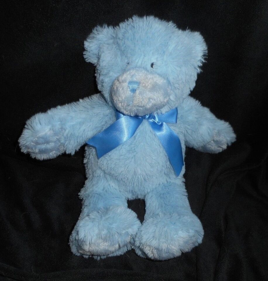 13" 2015 FIRST IMPRESSIONS BABY BLUE TEDDY BEAR STUFFED ANIMAL PLUSH TOY SOFT - £22.33 GBP