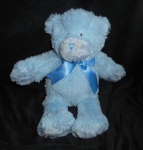 13&quot; 2015 First Impressions Baby Blue Teddy Bear Stuffed Animal Plush Toy Soft - £22.51 GBP