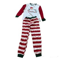 Christmas Pajamas Family size small Striped Red Green White 2 Piece Set - £10.74 GBP