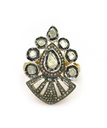 Vintage Look Diamond Jewelry , Diamond Polki Ring , Diamond Polki Cut Si... - $170.00