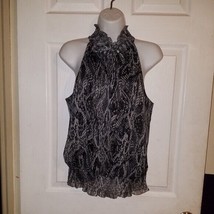 ALFANI Petite Snakeskin print Sleeveless Ruffled Elastic Waist Tie Back - $12.34