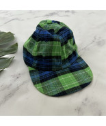 The Vermont Flannel Company Baseball Dad Hat Green Blue Plaid One Size - $35.19 CAD