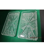 AMERICAN BRILLIANT PAIR VANITY DISHES 7 X 4&quot; {58] - $74.67 CAD