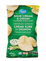 10 Bags Of Great Value Sour Cream & Onion Potato Chips 200g Free Shipping - $37.74
