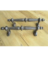 2 LARGE HANDLES RUSTIC CAST IRON BARN DOOR HANDLES SHED GATE PULLS DRAWE... - $37.90 CAD