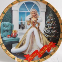Enesco Holiday Barbie Collector Plate Gold Dress Numbered 1639 Vintage 90s - $21.76