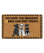Funny Miniature Schnauzer Dogs Doormat Beer &amp; Dog Treats Mat Gift For Do... - £30.92 GBP