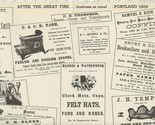 2 After the Great Fire Business As Usual Portland 1866 Ads Placemats - $17.82