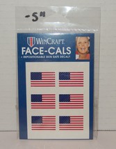 WinCraft Patriotic USA US Flag Face-Cals Decals For Face OLD GLORY - $9.85