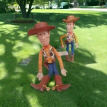 Disney Pixar Toy Story WOODY Lot of 2 Action Figures 15&quot; Pullstring &amp; 9&quot; Figure - £24.37 GBP