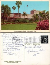 Florida Winter Haven Flowers Palm Trees Posted 1967 to Delaware Ohio Postcard - £7.39 GBP