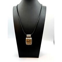 925 Sterling Silver Brown Agate Mexico TC-311 Pendant Necklace - $54.45