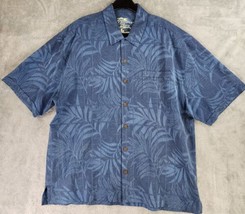 Jamaica Jaxx Shirt Mens XXL Blue Floral Hawaiian Casual Button up Short ... - £20.27 GBP