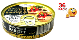 36 Pack - Smoked Sprats Pate With Onion &amp; Spices 160g Baltic Gold Made In Latvia - £103.59 GBP