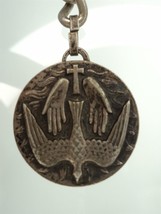 Vintage 1931 Confirmation Christian Dove Keychain Key Ring  - £22.72 GBP