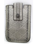 Gucci Embossed GG Silver Leather Card Case  - $98.01