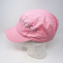 Pink Jamaica Flight Cap Adjustable Military Style Flat Top Peaked 100% Cotton - £7.42 GBP