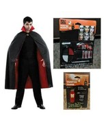 Mens Dracula Vampire Adult Cape, Fangs, Teeth &amp; Make-up Halloween Costum... - £19.61 GBP