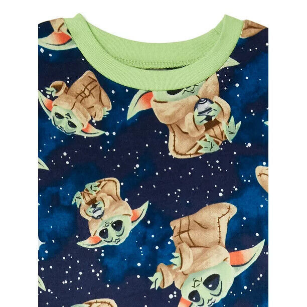Star Wars The Mandalorian Boys Baby Yoda 2-Piece Pajama Set, Blue Size 10 Item image 2
