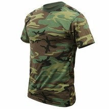 TRU-SPEC CAMO CAMOUFLAGE BDU WOODLAND SHORT SLEEVE T SHIRT HOT WEATHER L... - £15.28 GBP