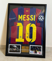 Framed Messi Barcelona Jersey with Signature – Perfect Gift for Football... - $341.00