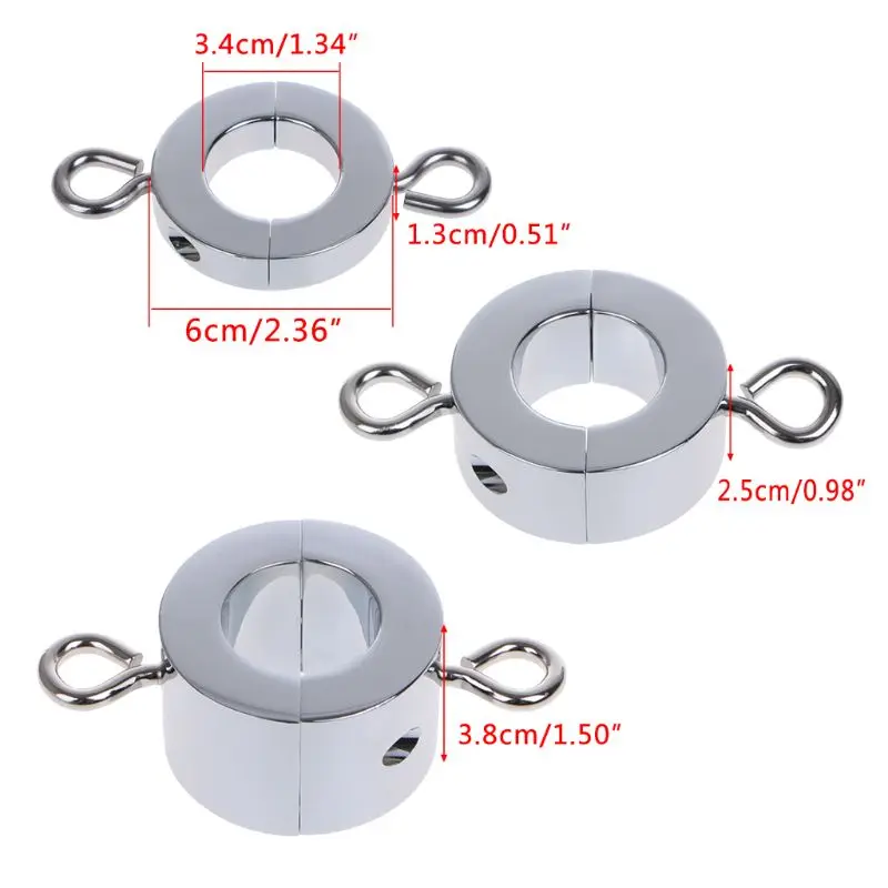 House Home 1PC Magnetic Lock Metal Scrotum Pendant Ball Stretcher Egg Weight Rin - £24.84 GBP