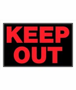 KEEP OUT SIGN 8&quot; x 12&quot; Red Plastic Door Entrance Property Warning Hillma... - $363.19 MXN