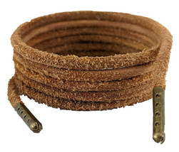 Shoelaces &amp; Boot Leather Laces Tan Brown Heavy Duty 4 mm Round - £4.76 GBP+