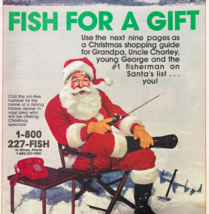 1984 American Fishing Tackle Advertisement Vintage Santa Claus Christmas... - $35.14 CAD