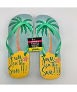 Flip Flops Fun in the Sun Small NEW womens beach pool camping casual Summer - £9.48 GBP