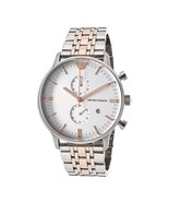 EMPORIO ARMANI MEN&#39;S QUARTZ WATCH AR0399 WITH METAL STRAP - £126.26 GBP