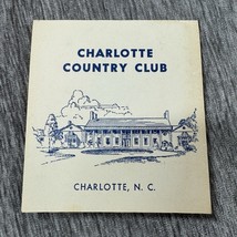 Vintage Charlotte County Club Golf Score Card Unused Course North Caroli... - $456.34 MXN Vintage Charlotte County Club Golf Score Card Unused Course North Caroli... - $456.34 MXN