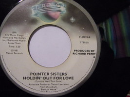 Pointer Sisters-Slow Hand / Holdin&#39; Out For Love-45rpm-1981-VG+ - £5.98 GBP