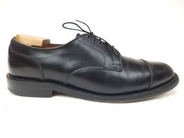 ALLEN EDMONDS Fairgate Men&#39;s 11 D Black Leather Cap Toe Derby Dress Shoes - £63.82 GBP