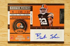 2011 Playoff Contenders Rookie Ticket Buster Skrine #190 Rookie Auto RC - $4.94