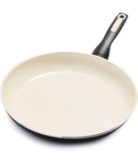 Frying Pan Skillet Dishwasher Safe Ceramic Nonstick 12&quot; Black NEW - £34.13 GBP