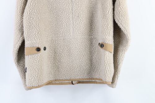 Patagonia Womens Medium Distressed Deep Pile Fleece Divided Sky Jacket Beige Item image 11