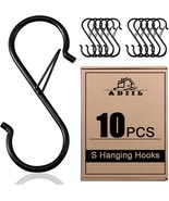 10 Pack S Hooks for Hanging with Safety Buckle, Heavy Duty Metal S Shape... - $13.57 CAD