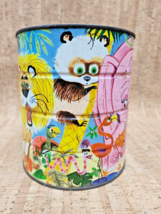 FOLGERS Vtg 1960s Coffee Can Jungle Cartoon Lion Elephant Monkey Animals... - $21.72