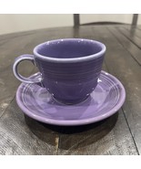 Fiestaware Lilac Cup Saucer Retired Rare 1993 Purple Homer Laughlin Vintage - $648.51 MXN