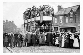 pt2744 - Opening of Electric Tramway , Lincoln , Lincolnshire - Print 6x4 - £2.19 GBP