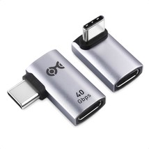 Cable Matters Combo-Pack 40Gbps Right Angle USB-C Adapter Kit with 240W PD (90 D - £11.95 GBP