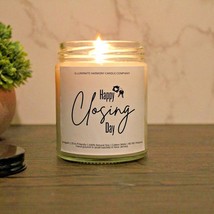 Happy Closing Day Candle | Congrats New Home | Housewarming Gift | Real Estate - £18.97 GBP
