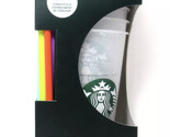 Pack Of 5~Starbucks Color Change Confetti Reusable Cold Cups w/ Lids &amp; S... - $28.51