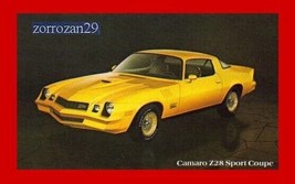 1978 Chevrolet Camaro Z28 Sport Coupe Fabbrica Cartolina A Colori -USA- Mai... - £5.94 GBP