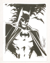 Tom Mandrake Signed DC Comics Original Art Sketch ~ Batman w/ Bats - £100.98 GBP