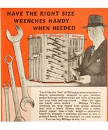 1947 Billings &amp; Spencer Drop Forged Wrenches Advertisement Vintage Tools... - $34.45 CAD