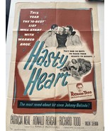 Hasty Heart 1950 vintage movie poster - £203.66 GBP